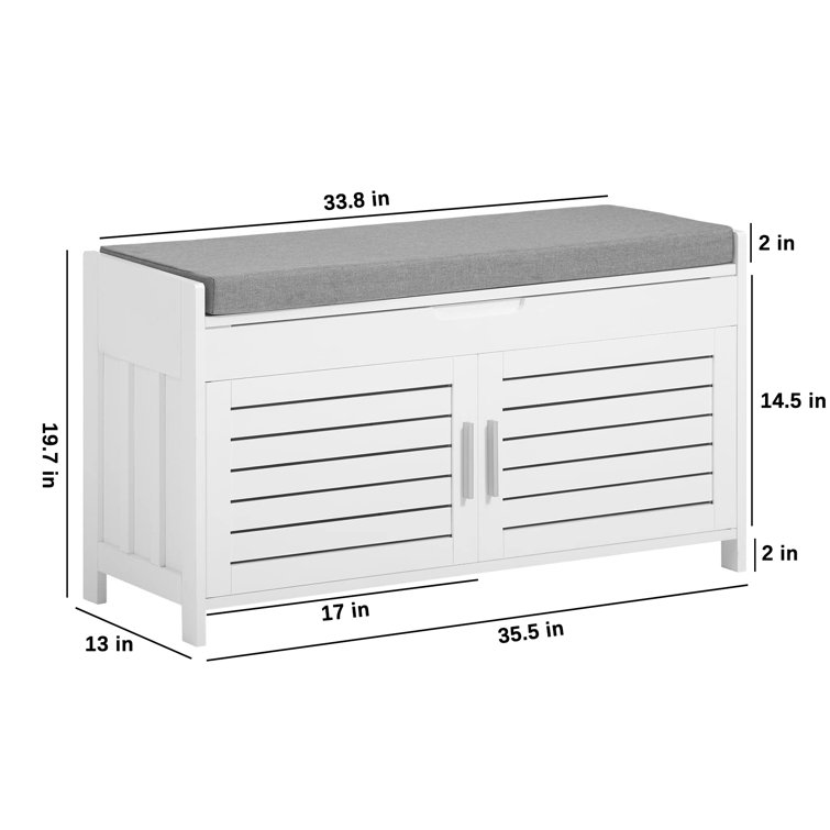 Latitude Run® Avarika Linen Blend Upholstered Storage Bench Wayfair